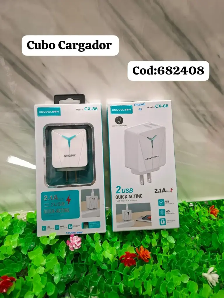CUBO DE CARGA CX 86 USB 2 1A