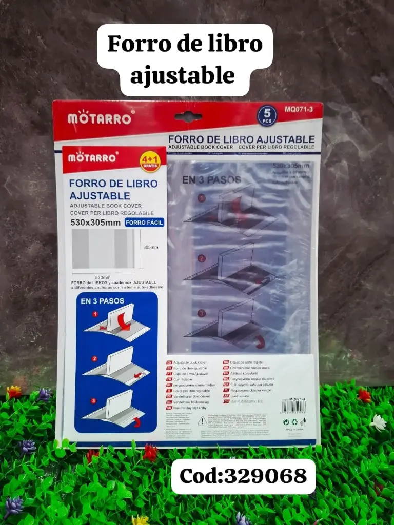 FORRO DE LIBRO AJUSTABLE MQ071-3