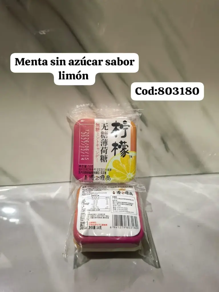 MENTA SIN AZUCAR SABOR LIMON/6941279803180 6941279803180